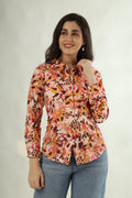 Abstract multi print shirt