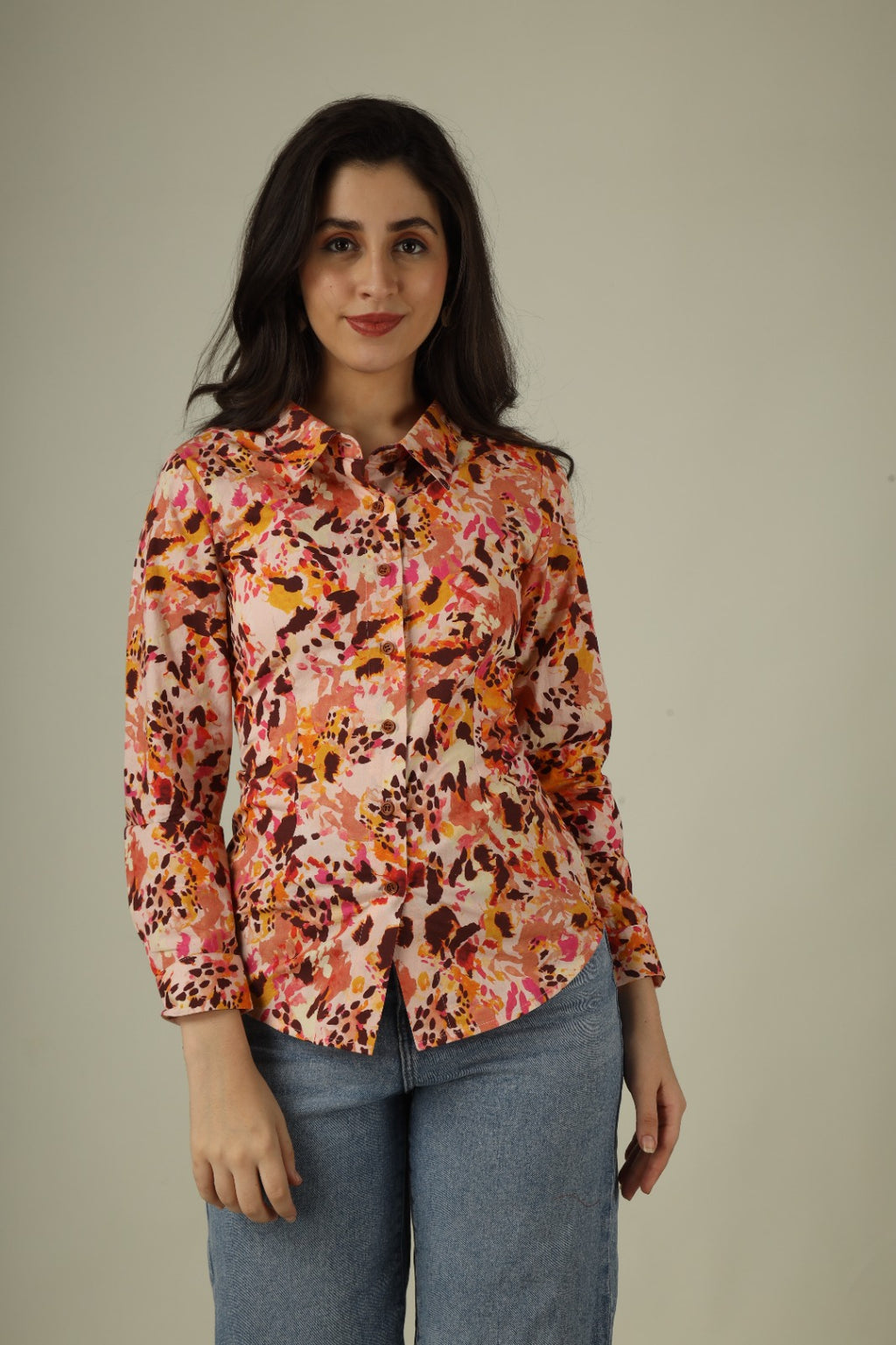 Abstract multi print shirt
