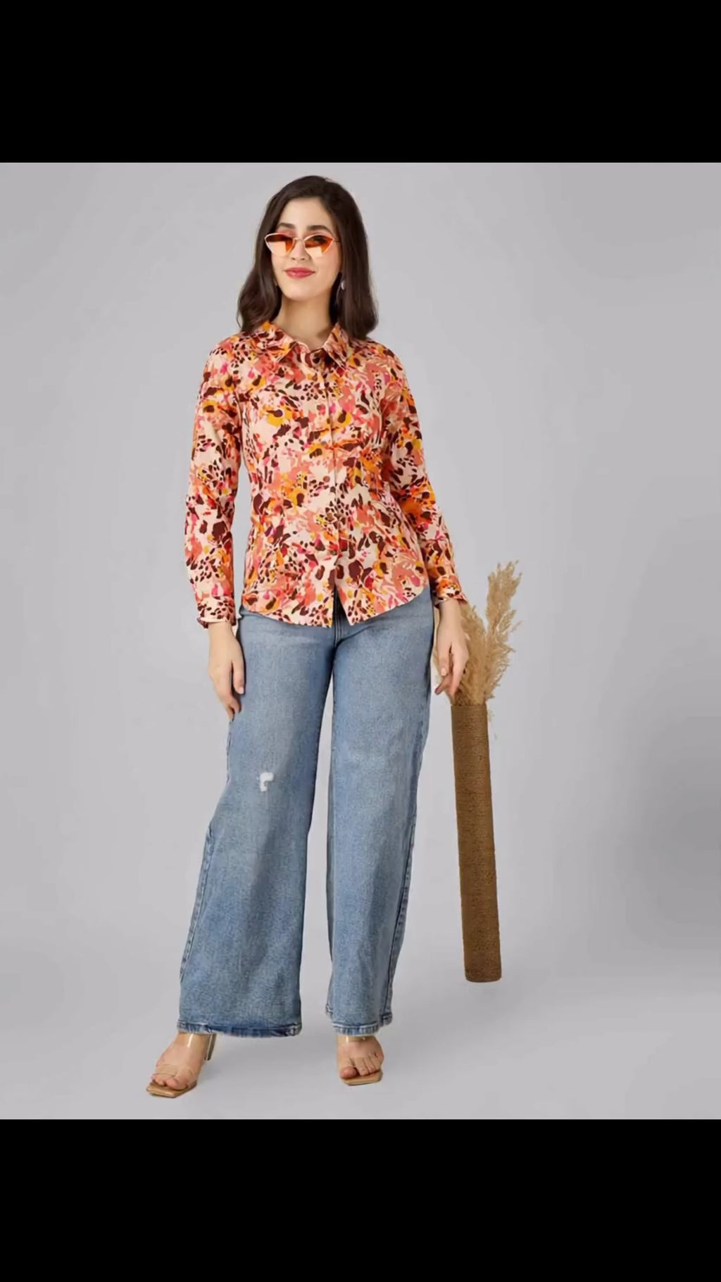 Abstract multi print shirt